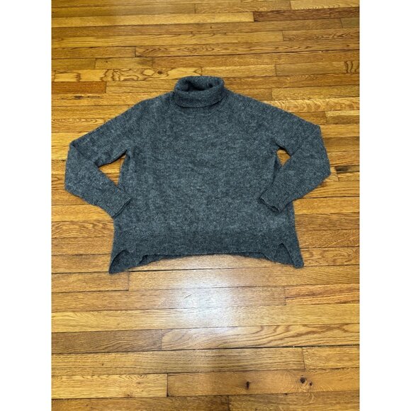 Banana Republic Womens Heritage Collection Sweater Sz XL Gray Mohair Wool Knit - Picture 1 of 6